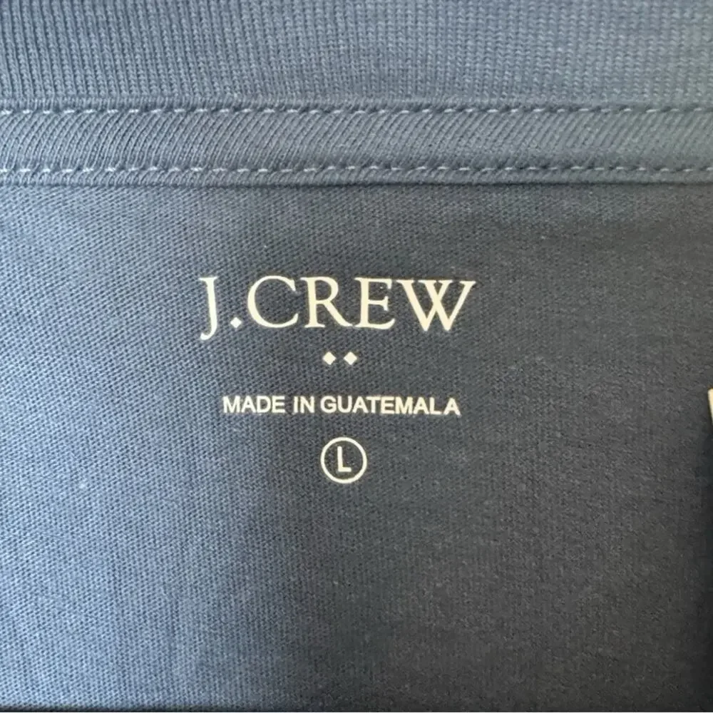 J. Crew Men's Blue Graphic  Card Game T-Shirt Sz L NWT